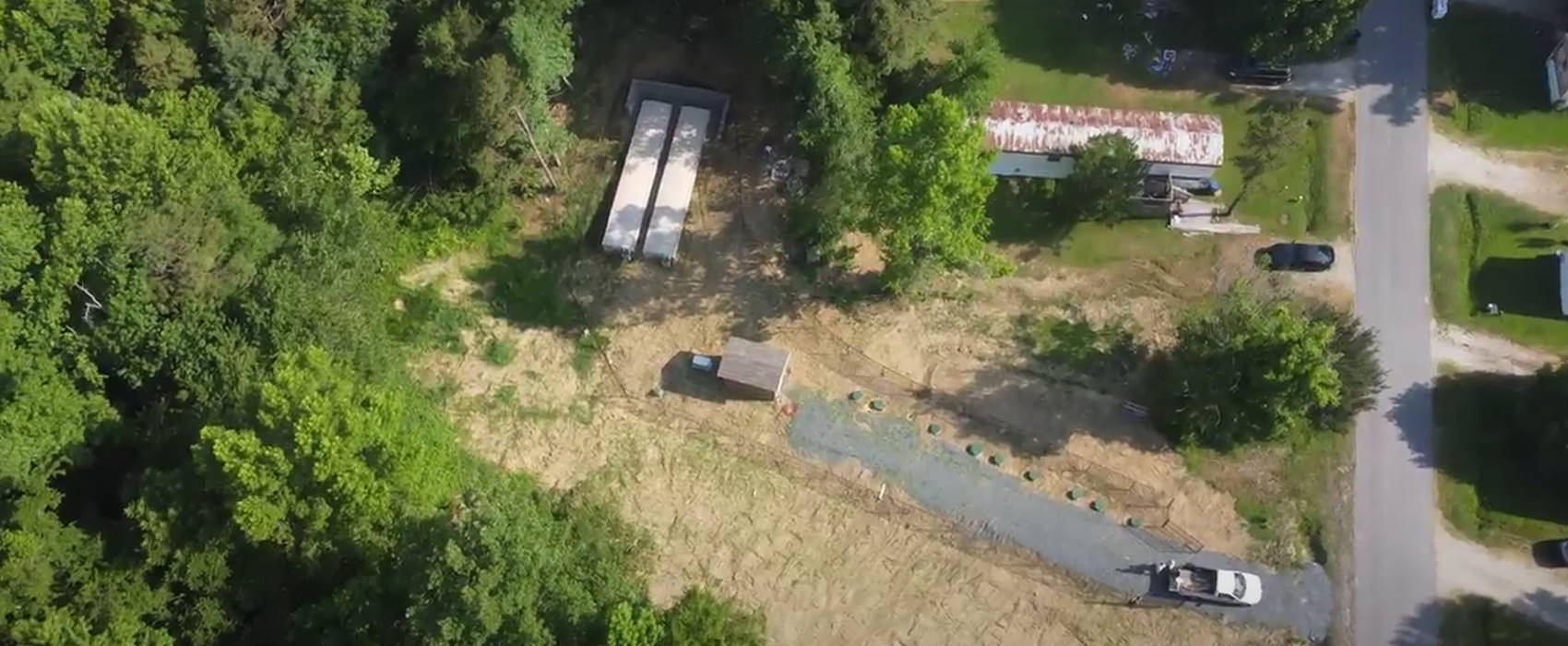 Countryside overhead shot